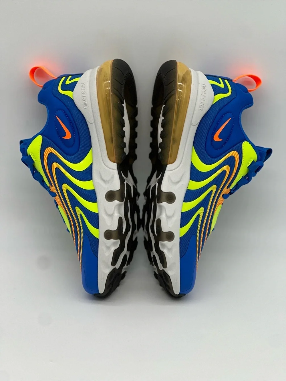 Nike Kids Blue Neon Green Orange Air Max Style Sneakers